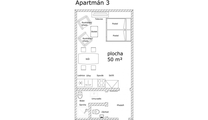 Apartmánový dům Pasťák Loučná nad Desnou - Apartmán pro 4 - Studio (č. 3)